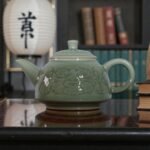 “Floral Serenity” Yaozhou Celadon Carved Teapot
