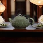 Peony Blossom Celadon Teapot