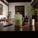 “Fortune Koi” Yaozhou Celadon Lidded Mug